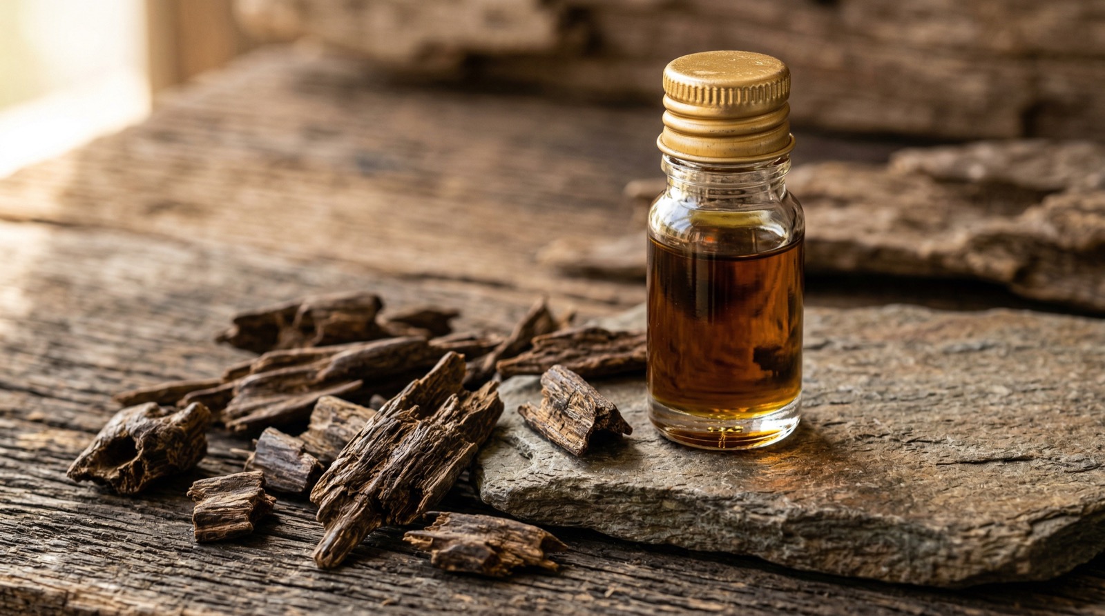 Forêt d'agarwood à Lombok, Indonésie - origine de l'huile de oud Woudya